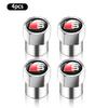 4Pcs Metal Car Logo Wheel Tire Hex Valve Caps Stem Case Covers For Audi A1 A3 A4 A5 A6 A7 A8 Q2 Q3 Q5 Q6 Q7 TT S line S3 S4 S5