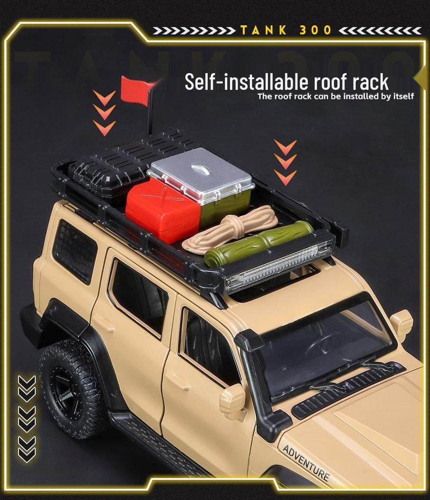 Softworld Off-Road Vehicle 1/24 Alloy Car Model with Sound & Light – Children's Pull-Back Toy