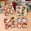9/12Pcs Wooden Christmas Decorations Set - Pure Wood Pendants Xmas Tree Ornaments