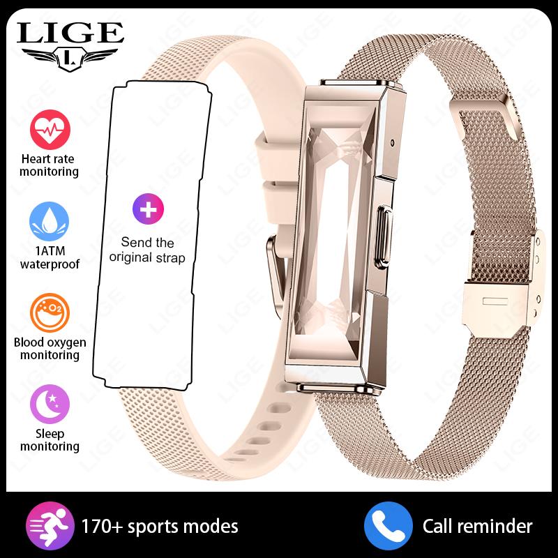 

Fashion Rhinestone Smart Bracelet Health Tracker Sleep Heart Rate Monitor Sport Band 1ATM Waterproof Smart Watch For Women