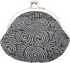 Made In Clasp Purse Coin Arabesque Jomon Gray Kyosuke, Japan, Case, Palm-Sized, Cotton, 2.6 Inches, Pattern,