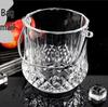 ZISIZ Crystal Glass Portable Ice Bucket