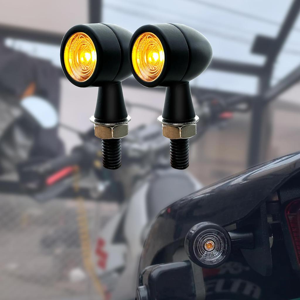 LED Turn Signal Motorcycle Small Bullet Shape Mini Set of