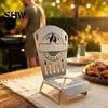 Rust Proof Metal Roaster for Poultry Beer Can Chicken Rack, Durable Vertical Stand, Stable Upright Cooking Rack Heat Resistant BBQ Grills Outdoor