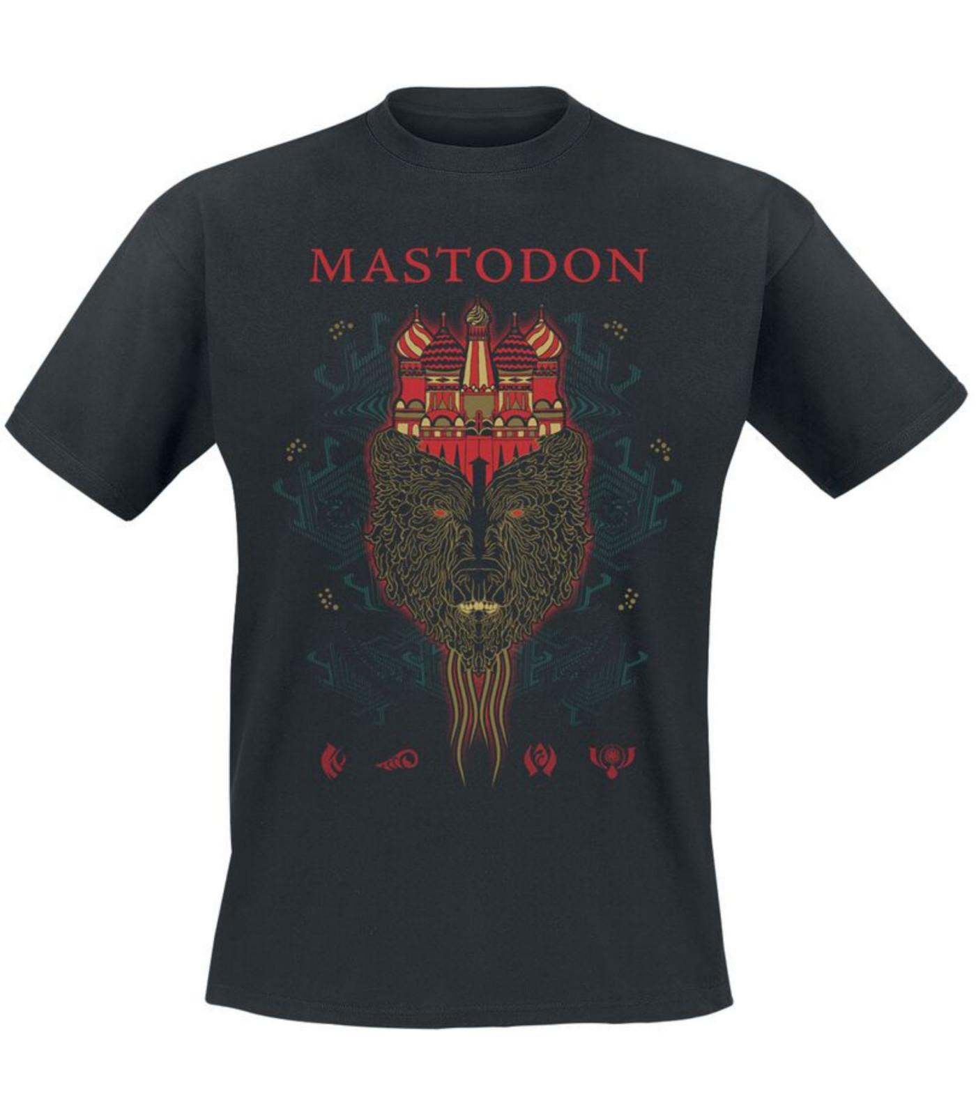 

Onion Dome Bear T-Shirt Mens Womens Tees Top black by Mastodon Men Round Neck 100% Cotton 2XL