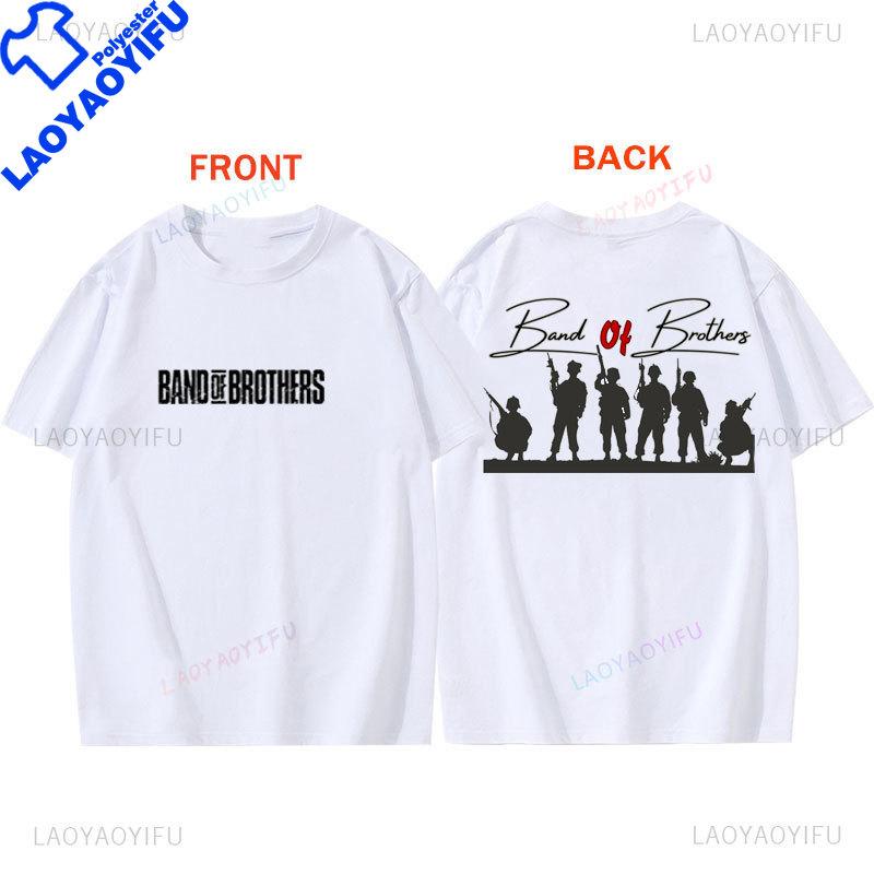 Band Of Brothers TShirt Vintage Tv Play Graphic T Shirts Summer Short Sleeve Crewneck Clothing Printed Top Movie Camisetas