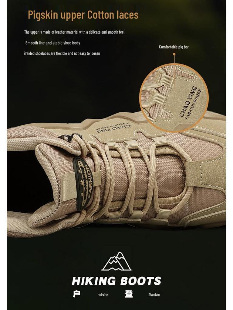 Herren Ultraleichte Wasserdichte High-Top Wander- und Taktische Stiefel - Atmungsaktive Outdoor Kampf- und Wüstenschuhe