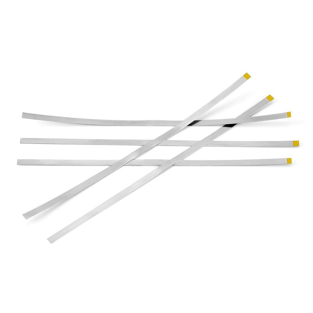 5pcs Dental Diamond Polishing Strips Stainless Steel Orthodontic IPR Strip Fine Medium Single/Double Side Composite Polish