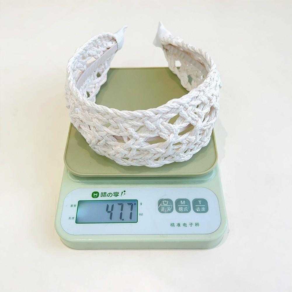 Elegant Woven Headband Wide Side Raffia Hairband Versatile Wide Brim Hairband  Holiday Style