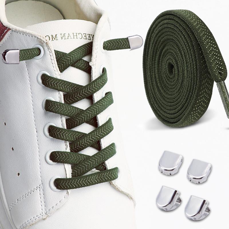1 Pair/2 Pair No Tie Elastic Shoelaces Sneakers Laces for Kids Adults Rubber Bands Shoe LacesTieless Shoelaces for Sneakers