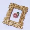 Mini Gold Picture Frame Victorian Small Resin Antique Photo Frame Tiny Baroques Ornate Frame Without Glass or Backing