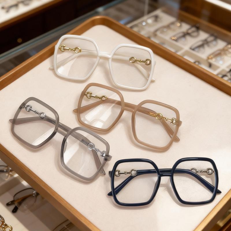 New trendy glasses, slimming for big faces, transparent frames for men and women, fashionable i-party, blue light blocking