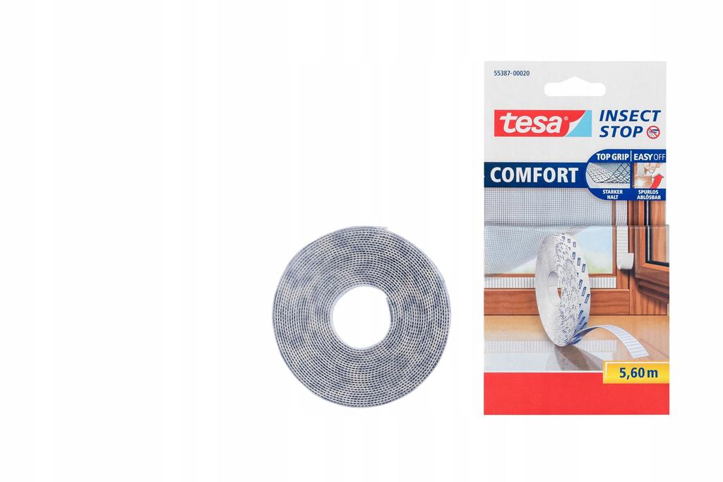 Tesa Adhesive Velcro For Mounting Mosquito Net Window Mesh 5.6M White X4