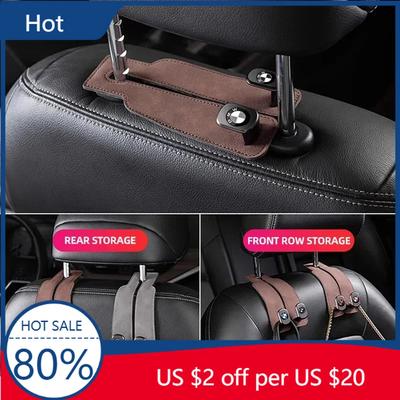 New Hots E60 2 In 1 Car Hook Rear Seat Back Hooks Headrest Hanger For 50th Kith X1 X2 X3 X4 X5 X6 E71 F16 G06 E70 E53 F15 G