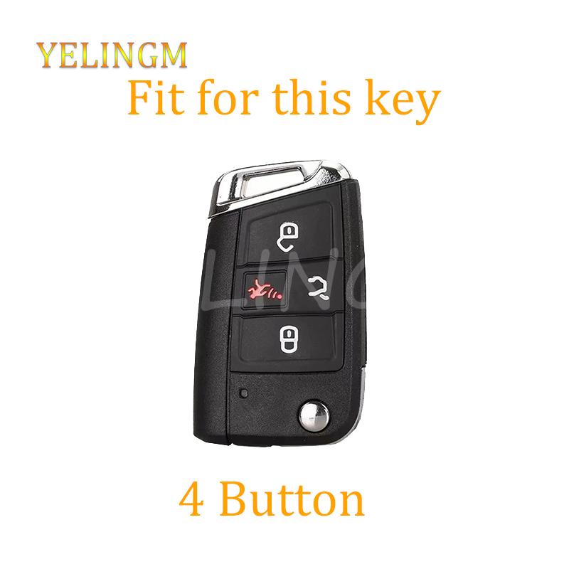 4 Buttons Auto Tpu Car Key Case Cover Fob For Volkswagen Vw Golf 7 Alltrack Mk7 Tiguan Seat Ateca Leon Ibiza Skoda Octavia