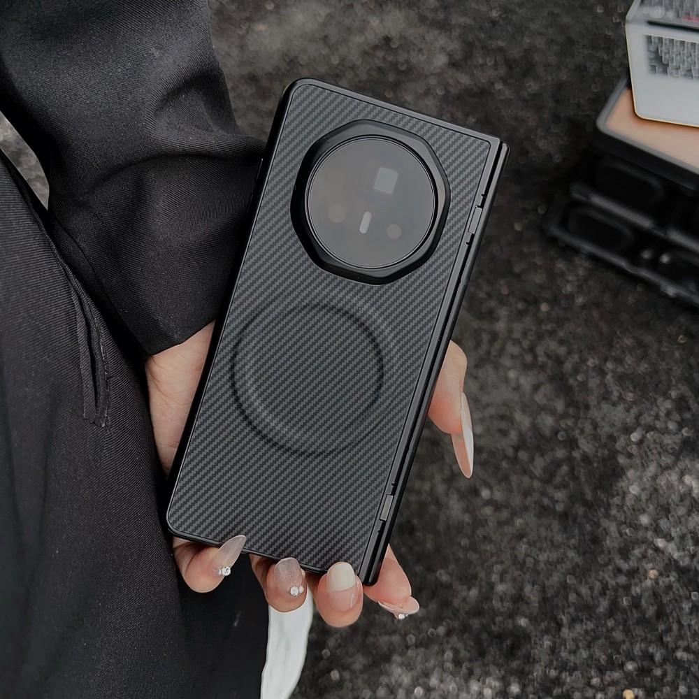 Für Huawei Honor Magic V5 Hülle Harte Kohlefaser Magnetisch MagSafe Schutz-Rückabdeckung Hülle Für Honor Magic V5 V3 Handyhülle