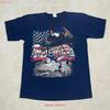 Vintage Y2k Spirit Of America T Shirt Navy Blue Eagle Mt Rushmore Size Large Vintage Stretched Slightly