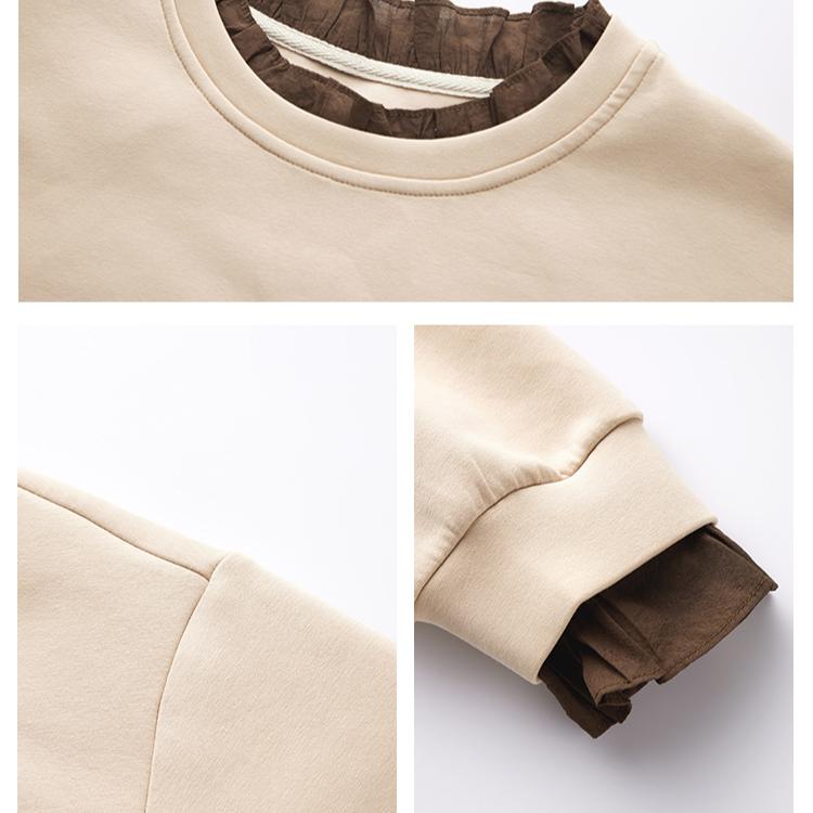 DIMANAF 2025 New Plus Size Women Hoodies Full Sleeve Loose Casual Design Basic Tops T-Shirt New Pullover