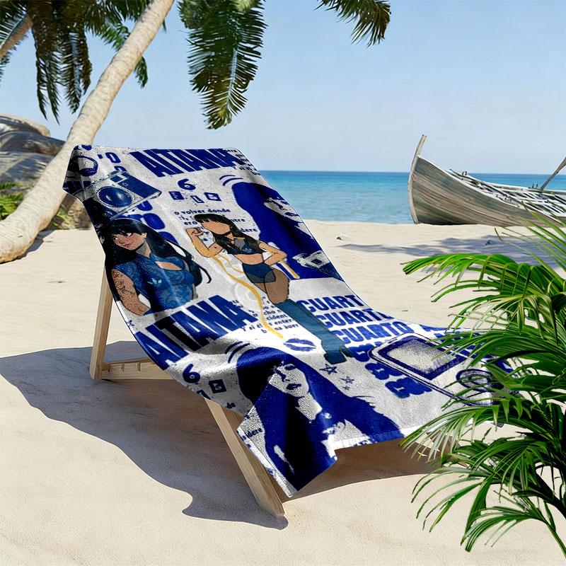 Aitana Print Beach Towel, Large Soft Quick Dry Towel for Beach Camping Swimming