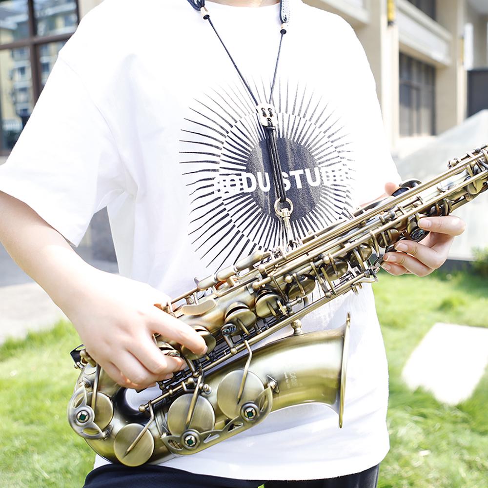 Saxophone PU Leather Shoulder Strap Soft Neck Strap Padded for Sax