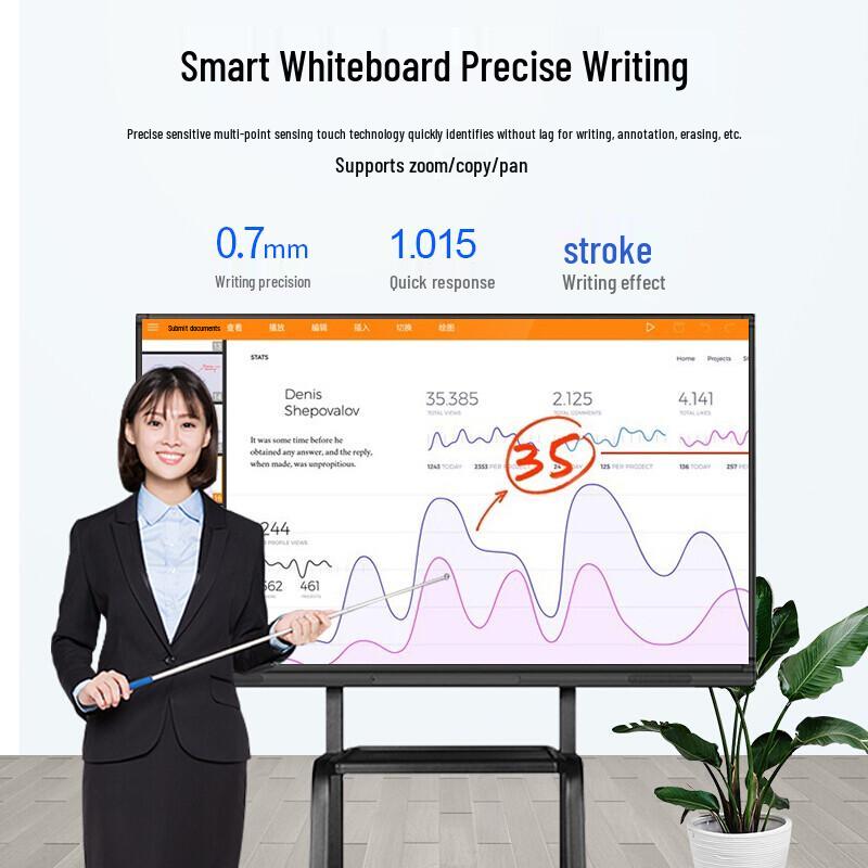 Jieke Vision 65-inch Interactive Smart Board Display CN plug (adapter included)