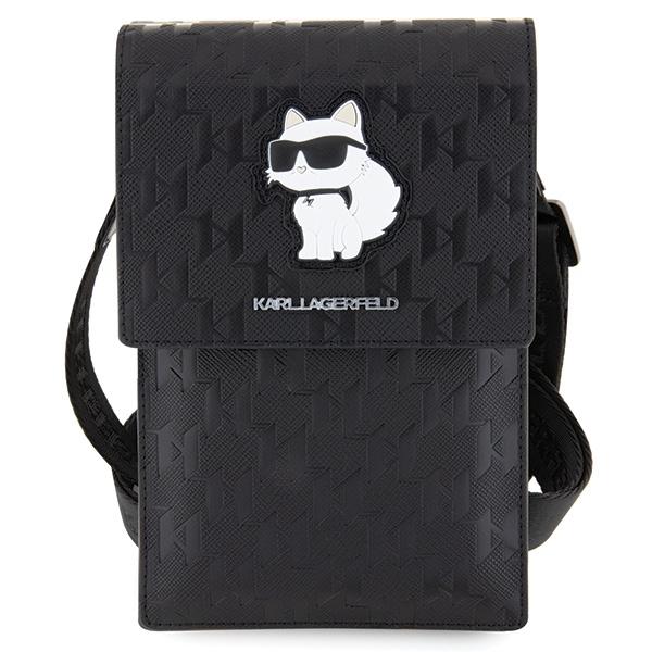 Karl Lagerfeld Torebka Klwbsakhpck Czarny/Black Saffiano Monogram Choupette