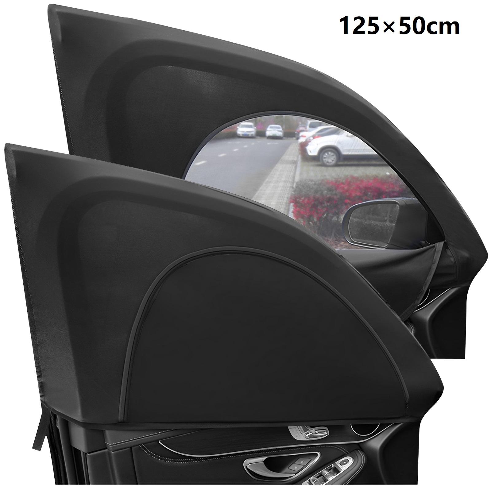 2pcs Car Window Shade Side Window Sun Shade Vehicle UV Protect Shield Mesh Mosquito Cover Breathable Protection Privacy Sunshade