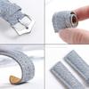 Denim Sailcloth+Leather Watch Strap 18mm 20mm 22mm for Seiko Bracelet Durable Soft Canvas Fashion Bands for Men Women Wristband
