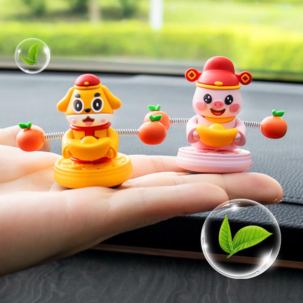 Car Dashboard Decoration Car Dashboard Ornaments Shaking Spring Figurines Lucky Car Decor Accessories Vehicle for Truck