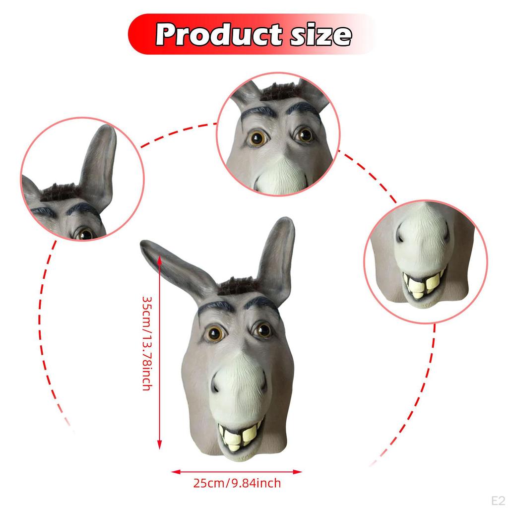 Adults Donkey Costume Accessory for Fancy Dress Masquerade Cosplay Party