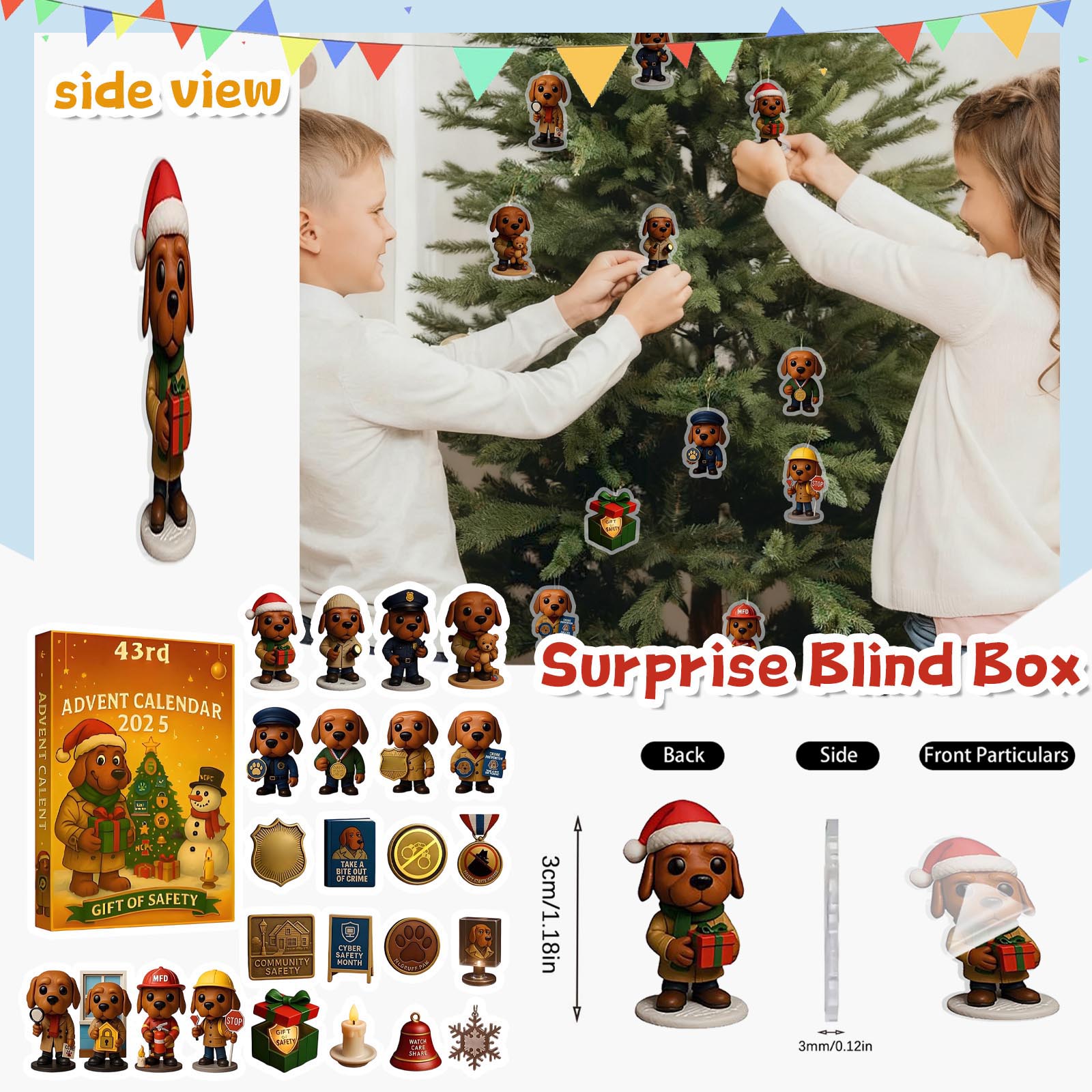 

Календар зворотного відліку включає 24 подарунки, календар зворотного відліку та подарунок-сюрприз One Size