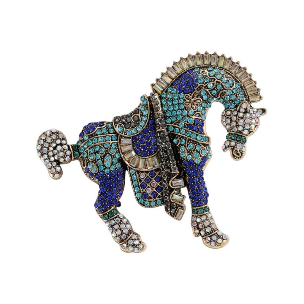 SKEDS Zodiac Horse Year Series Brooch High-End Luxury Chinese Style 2026 Birth Year Accessory Exquisite Animal Pin Gift
