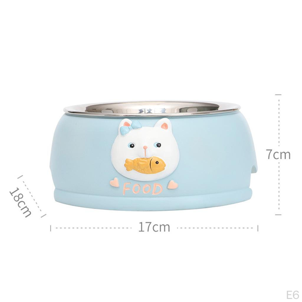 Dog Bowl Stainless Steel Bowls with Anti-Skid Rubber Base or water Dish for Puppy Cat and Kitten