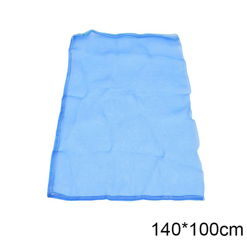 Nylon Bag Blue Mosquito Netting Bag For Storing Bottles Cardboard Boxes With Drawstring Multipurpose Logistics Plastic Woven Bag 100×140cm