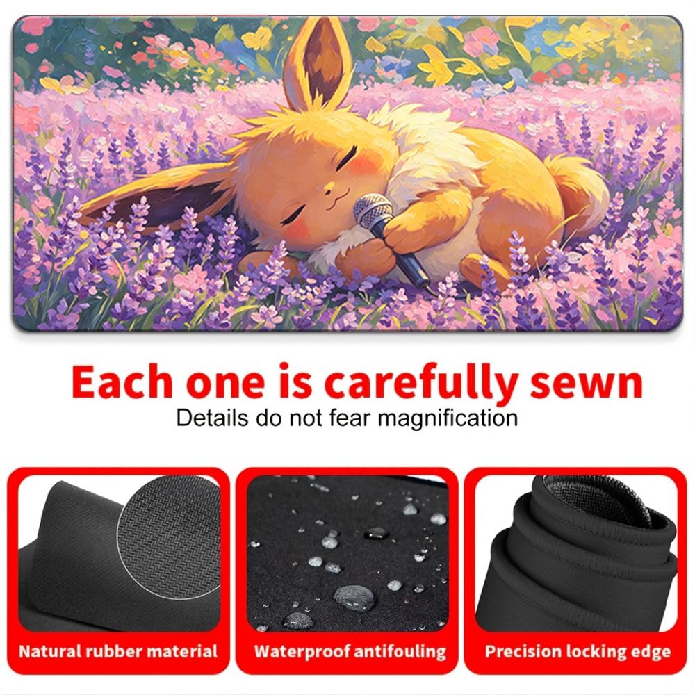 Pokemon Pikachu Beach Party Gaming Desk Mat NonSlip Washable Mouse Pad 30x80x0.2cm
