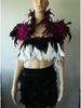 Feather Shawl & Cape: Elegant Faux Collar Vest and Scarf Combo