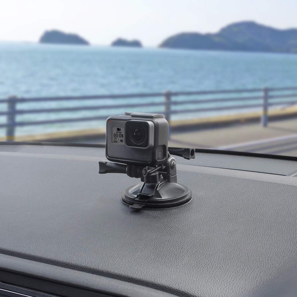 Tsuchiya Yac GoPro Suction Cup Base Mount with Long VP-133 Arm, Vehicle-Specific