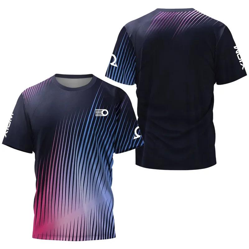 2025 Sommer Tischtennis Reise Herren T-Shirt, Badminton Top, Schnelltrocknendes Hochleistungs Sommer Komfortables und Kühles T-Shirt