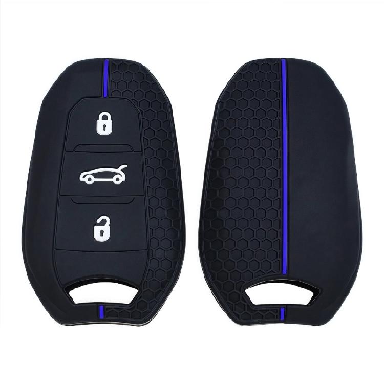 Key Cover Protective Shell Soft Fob Protector Cover Car Key Case for 208 308 408 Full Protection Key Fob Case