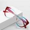 Leopard Frame Round Presbyopic Glasses Women Fashion TR90 Farsightedness Spectacles 0 To +6 0