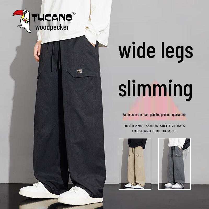 

TUCANO Men s Thickened Loose Straight-Leg Drawstring Casual Pants XL