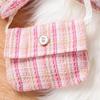 Children's And Middle-aged Girls', Autumn And Winter Turtleneck T Woolen Plaid Skirt, Coat, Bag, Four-piece Set