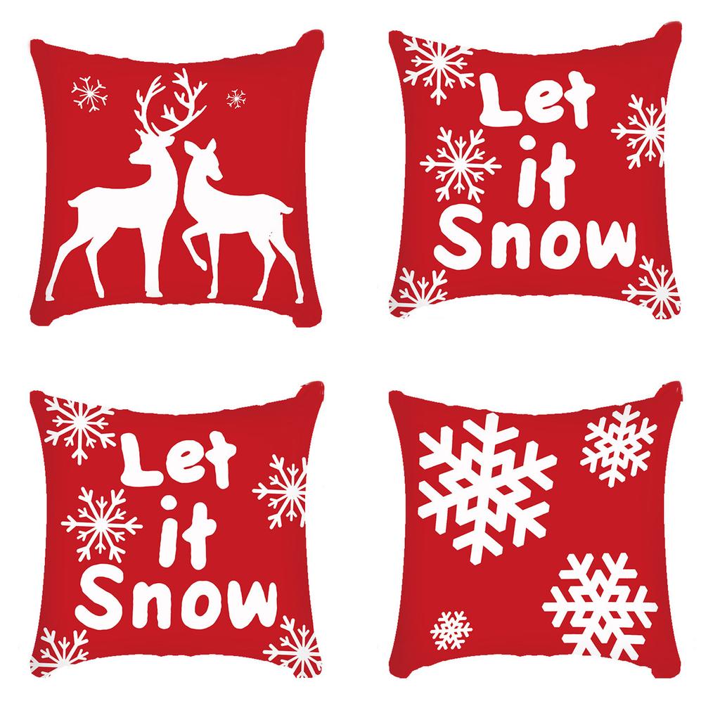 Popular Christmas Pillowcases for Holidays Santa Claus Linen Home Decoration Pillowcases