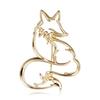 Ausgehöhlte Fuchs-Broschen für Damen Unisex Metall Einfach Party Lässige Broschennadeln Geschenk