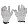 2 Pair Gray Cut Resistant Gloves Level 5 Protection HPPE Dipped Gloves for Gardening Outdoor