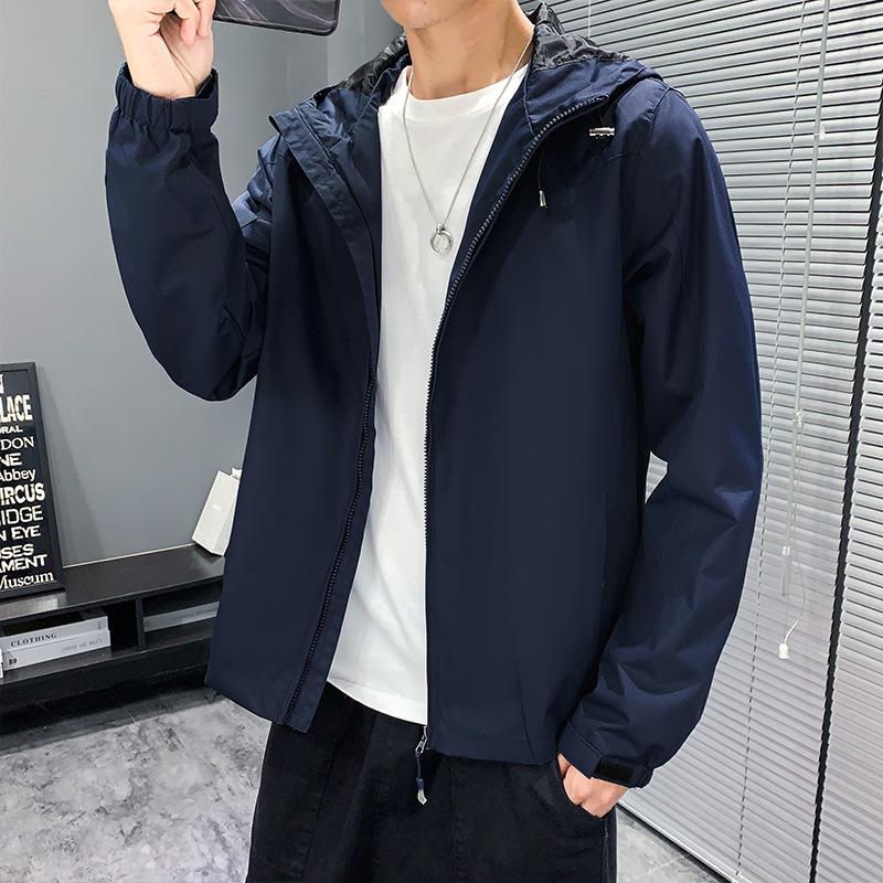 Man Black Windbreaker Windproof Waterproof for Spring Autumn Zip Up Jacket Men's Streetwear Bomber Clothes OverSize 4XL 5XL