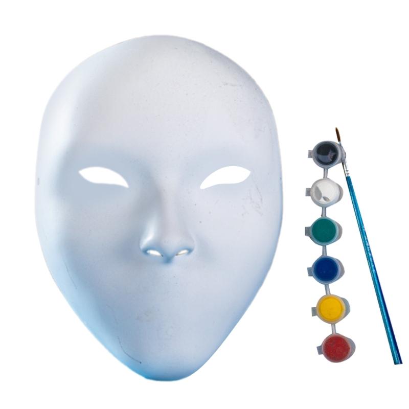 Nuo Operas Mask DIY Full Face Masks Plain White Mask Blank Paintable Mask Mardi Gras Mask Masquerades Mask Party Mask
