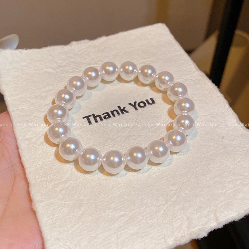 Brățară versatilă cu perle în stil coreean pentru femei: Lux Lejer, Exquisit, Senzație de Înaltă Calitate, Brățară Populară cu Mărgele, Bijuterie Elegantă pentru Mână.