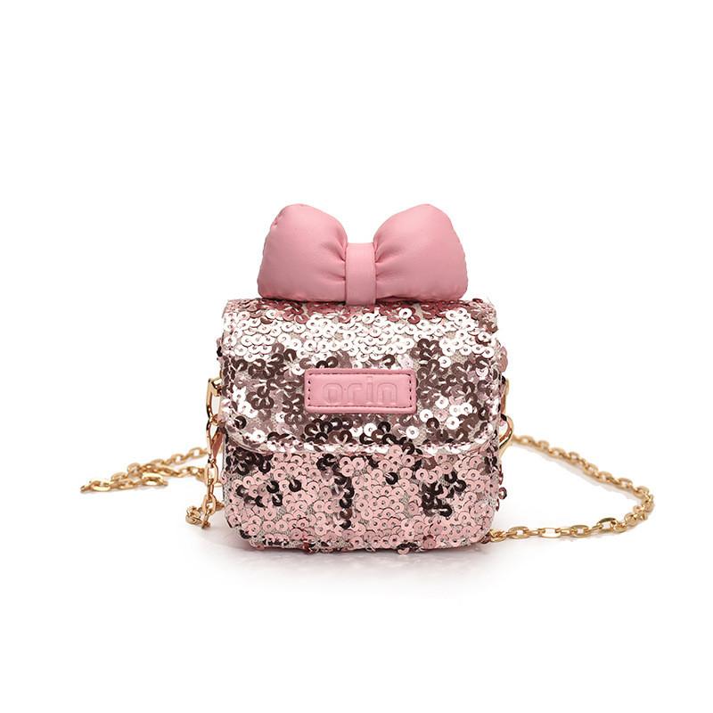 Crossbody Small Sequin Bag With Synthetic Material Trendy School Bag Girls For