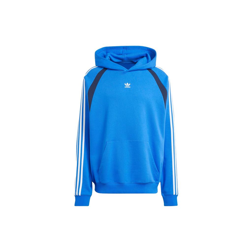 Adidas Originals Hooded Striped Casual Long Sleeve Sweatshirt Men Sweatshirt Bird-Feather-Blue IW3647
